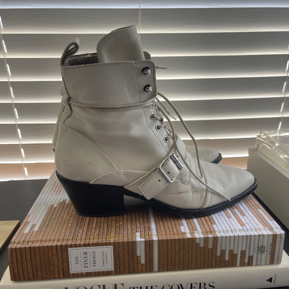 White Allsaints Booties